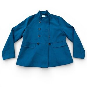 Old Navy Blue Teal Pea Coat Jacket, Women's Size XL